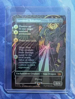 Magic: The Gathering - Summon: Bahamut (Borderless FOIL) - FINAL FANTASY (FIN) - Image 1