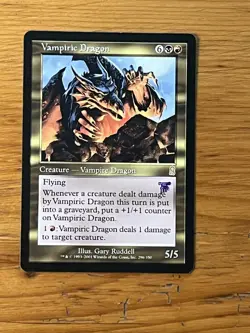 MTG - Magic the Gathering - Vampiric Dragon - Odyssey - Pro Tour Stamped - NM - Image 1