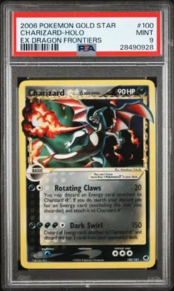 2006 Charizard Gold Star 100/101 Dragon Frontiers Holo PSA 9 Mint Pokemon - Image 1