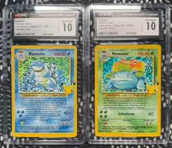 Pokemon Celebrations Blastoise and Venusaur CGC GEM MINT 10 - Image 1