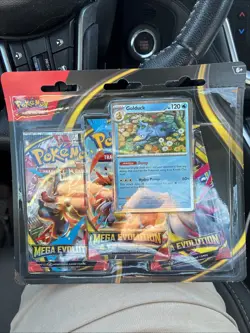 Pokemon Mega Evolution 3 Booster Packs Blister Golduck Promo Factory Sealed - Image 1