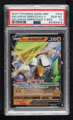 Galarian Sirfetch'd V Pokemon Sword & Shield Black Star PSA 10 GEM MT - Image 1