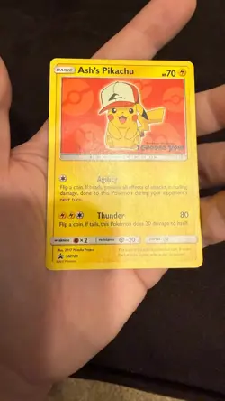 Pokemon TCG Pokemon Ash's Pikachu #SM109 - I Choose You Movie Promo - Image 1