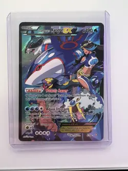 Pokemon 2015 Team Aqua's Kyogre EX Full Art Double Crisis Holo 06/34 MP - Image 1