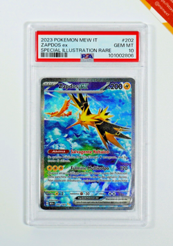 Pokemon PSA 10 Zapdos Ex #202 Card 151 SPecial Illustration Rare 2023 Italiano - Image 1