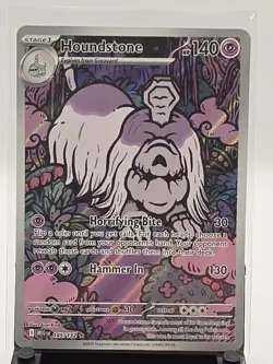 Houndstone IR Full Art 145/132 Me01: Mega Evolution Holo POKEMON NEAR MINT - Image 1
