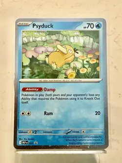 Pokemon TCG Psyduck Mega Evolutions Black Star Promo 007 Near Mint - Image 1