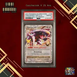 🇫🇷 CARCHACROK NIV. X PSA 10 - 25 ANS CELEBRATIONS 145/147 FR Carte Pokemon🇫🇷 - Image 1