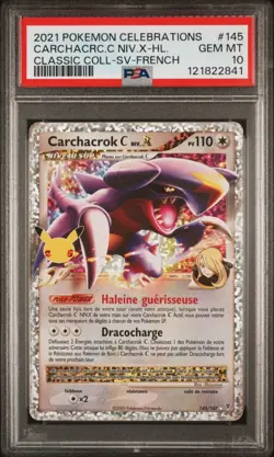 🇫🇷 CARCHACROK NIV. X PSA 10 - 25 ANS CELEBRATIONS 145/147 FR Carte Pokemon🇫🇷 - Image 2