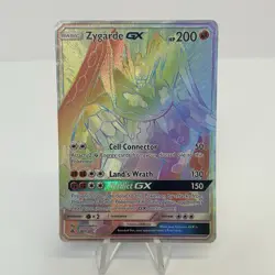 2018 Pokemon Forbidden Light Zygarde GX 136/131 Rainbow Secret Rare EX MP - Image 1