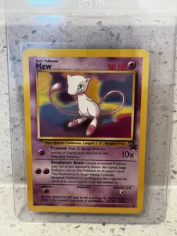 Pokemon TCG Mew #8 Warner Bros Movie Black Star Promo Non-Holo Rare Vintage - Image 1