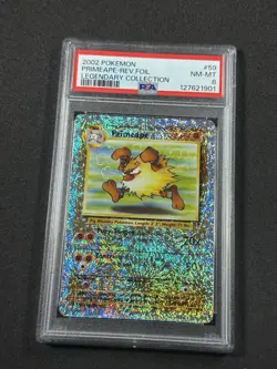 2002 POKEMON LEGENDARY COLLECTION #59 PRIMEAPE REVERSE FOIL PSA 8 - Image 3