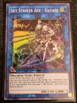 Yugioh Sky Striker Ace - Hayate CYHO-EN047 Super Rare 1st Ed NM - Image 1