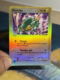 Electrike 30/109 Ruby and Sapphire Base Reverse Holo E Series Pokemon Card MP - Image 3