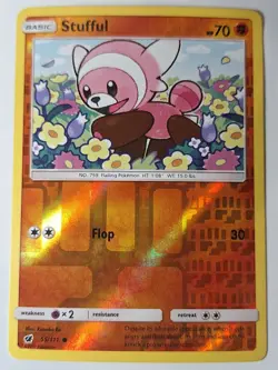 Stufful 55/111 Crimson Invasion Reverse Pokemon Holo Foil Nice! - Image 1