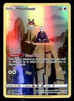 Hoothoot Full Art Trainer Gallery Astral Radiance TG12/TG30, NM Pokemon Card - Image 1