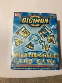 BANDAI 2000 DIGIMON DIGI-BATTLE TRADING CARD GAME STARTER SET 1st EDITION MINT - Image 1