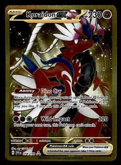 Koraidon ex Gold Card Ultra Rare Scarlet & Violet Bae 254/198, NM Pokemon Card - Image 1