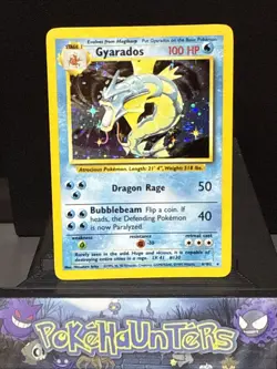 Pokemon Card Gyarados 6/102 Base Set Holo Rare WOTC Light Play - Image 1
