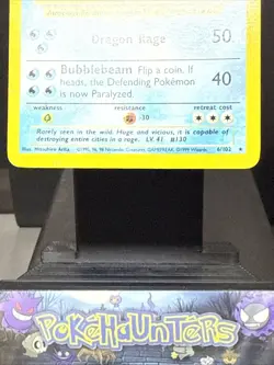 Pokemon Card Gyarados 6/102 Base Set Holo Rare WOTC Light Play - Image 3
