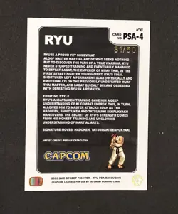 Street Fighters 2: Champion Edition PSA Promo card Ryu Ice 6/50 NM-M - Image 2