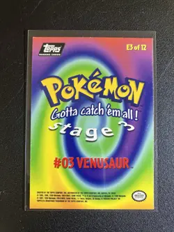 Pokemon Topps Card - #03 Venusaur (E3 of 12) - Image 2