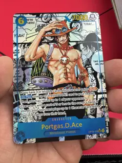 Ace OP13-119 SEC Manga Alt Art Carrying on His Will One Piece Card English NM - Image 1