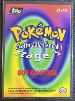Pokemon Topps Card - #09 Blastoise (E9 of 12) - Image 2