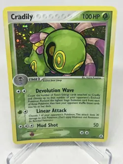 Pokemon Card Holo RARE Cradily 3/92 Ex Legend Maker Near Mint - Image 1