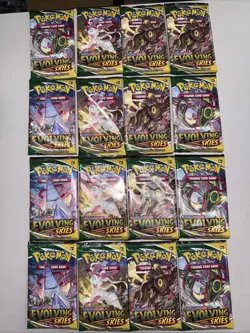 pokemon sword and shield evolving skies 16 10 Card Packs - Image 1