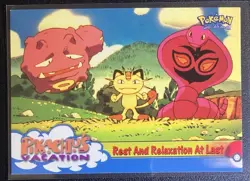 “Pikachu’s Vacation” Pokemon Topps Card - Rest And Relaxation At Last - Image 1