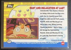 “Pikachu’s Vacation” Pokemon Topps Card - Rest And Relaxation At Last - Image 2
