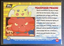 “Pikachu’s Vacation” Pokemon Topps Card - Peacemaker Pikachu - Image 2