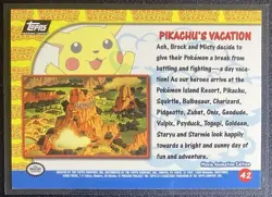 “Pikachu’s Vacation” Pokemon Topps Card - Pikachu’s Vacation - Image 2