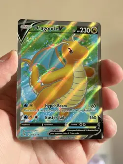 Dragonite V 076/078 Pokemon Card TCG - Full Art Ultra Rare Near Mint - GO - Image 1