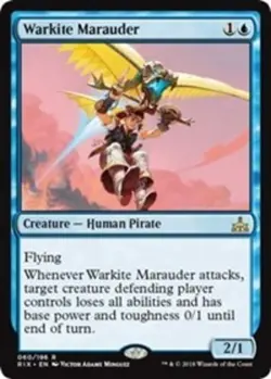 MTG Warkite Marauder - Foil, Rivals of Ixalan, Moderately Played, English - Image 1