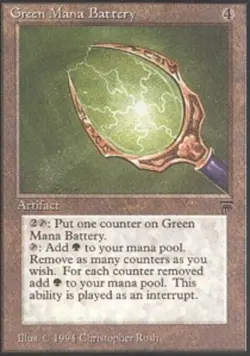 [1x] Green Mana Battery Played, English Legends MTG Magic - Image 1