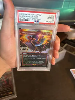 2025 MTG SECRET LAIR DROP FOIL #1756 BLASPHEMOUS ACT PSA 10 - Image 1