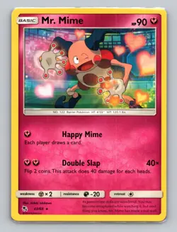 Mr. Mime 43/68 Hidden Fates Rare NM Pokemon Card 2019 Sun & Moon Fairy - Image 1