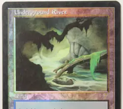 Underground River - 7th EDITION - Moderate Play ( Fogging ) Light Scratches MTG - Image 5