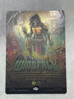 Secret Lair Mtg Eddie Unleashed Windfall Foil in hand - Image 1