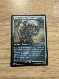 🇬🇧 MTG Sword of Feast and Famine Etched Foil (M0261) Assassin’s Creed NM - Image 1