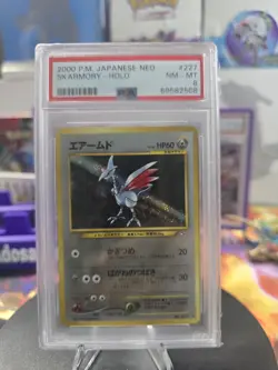 PSA 8 NM-MT Skarmory Japanese Neo Genesis 2000 Holo Pokemon Card - Image 1