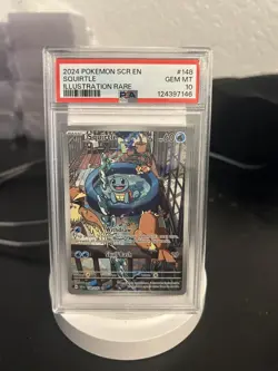 Pokemon Squirtle Stellar Crown 148/142 PSA 10 English Illustration Rare 2024 - Image 1