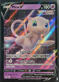 Mew V 060/159 - Pokemon TCG Crown Zenith Holo Ultra Rare 2023 - M/LP Card - Image 1
