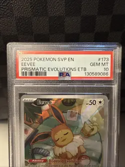 Pokemon Eevee Promo #173 SVP Prismatic Evolutions ETB PSA 10 Gem Mint 2025 - Image 2