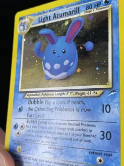 Pokemon TCG Light Azumarill Neo Destiny 13/105 Holo Unlimited Holo Rare - Image 2