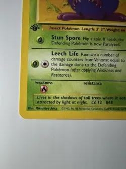 Venonat 63/64 1st Edition Jungle Set Pokemon NON HOLO TCG - Image 4