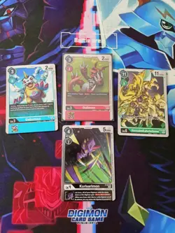 Digimon Card Game - Guilmon Promo + 4 Promo Cards Digimon TCG - Image 1