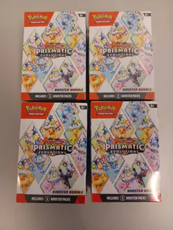 Pokemon TCG Prismatic Evolutions Booster Bundle - New Factory Sealed Lot Of 4 - Image 1
